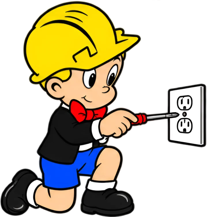 Richie fitting a wall socket outlet
